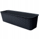 DONICZKA SKRZYNKA BALKONOWA RATTAN 60cm ANTRACYT