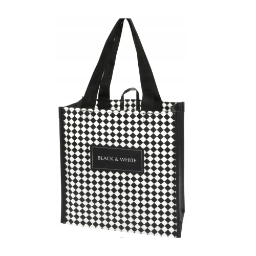 TORBA NA ZAKUPY BLACK and WHITE RAVI 26x15x27cm