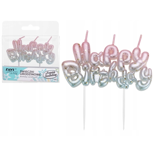ŚWIECZKA URODZINOWA HAPPY BIRTHDAY wz5