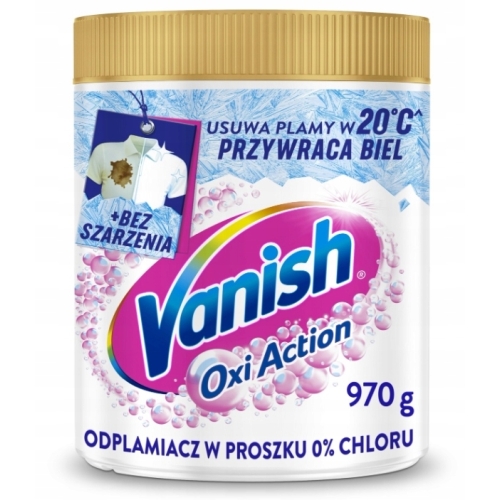 VANISH OXI ACTION CRYSTAL WHITE ODPLAMIACZ PUSZKA 970g