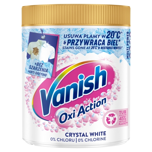 VANISH OXI ACTION CRYSTAL WHITE ODPLAMIACZ PUSZKA 970g