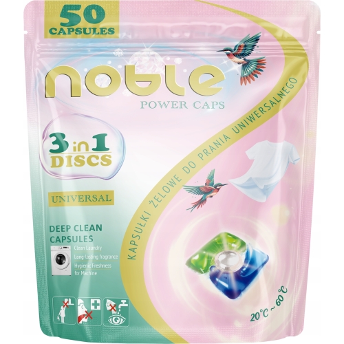 NOBLE UNIVERSAL 3w1 KAPSUŁKI DO PRANIA 50szt