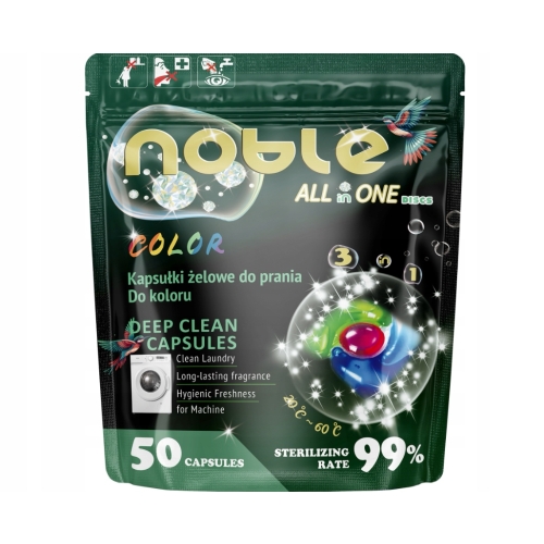 NOBLE COLOR I UNIVERSAL 3w1 KAPSUŁKI DO PRANIA 2x50szt zestaw 100szt