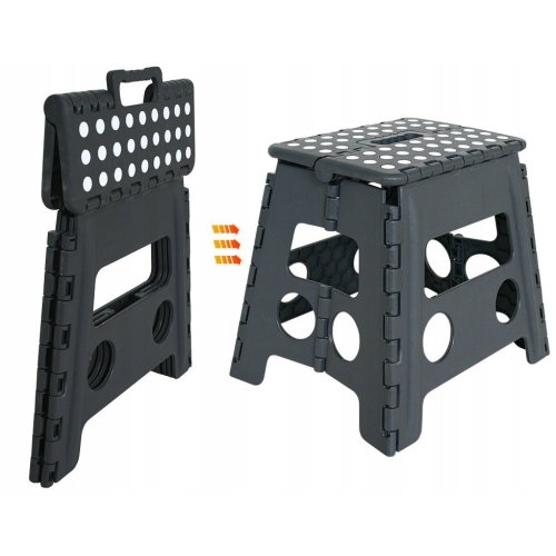 STOŁEK TABORET SKŁADANY ALEX GRAFIT RAVI 32cm