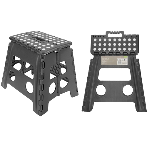 STOŁEK TABORET SKŁADANY ALEX GRAFIT RAVI 32cm