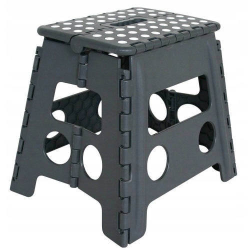 STOŁEK TABORET SKŁADANY ALEX GRAFIT RAVI 32cm