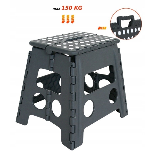 STOŁEK TABORET SKŁADANY ALEX GRAFIT RAVI 32cm