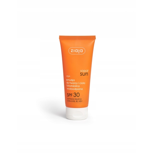 ZIAJA SOPOT SUN EMULSJA DO TWARZY I CIAŁA tuba SPF30 100ml