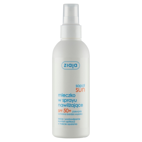 ZIAJA SOPOT SUN MLECZKO NAWILŻAJĄCE spray SPF50+ 170ml