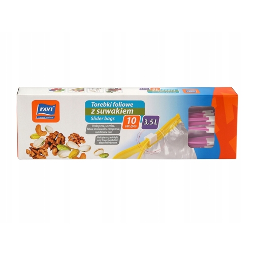 WORECZKI TOTEBKI SUWAKIEM ZAMYKANE RAVI 3,5l 10szt