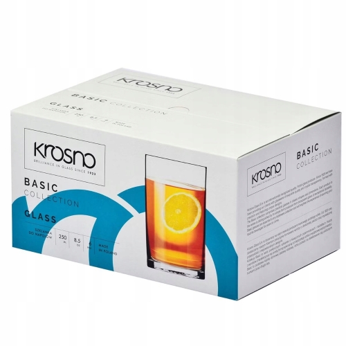 KOMPLET SZKLANEK BASIC PROSTE KROSNO 250/270ml 6szt