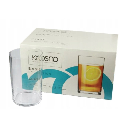 KOMPLET SZKLANEK BASIC PROSTE KROSNO 250/270ml 6szt