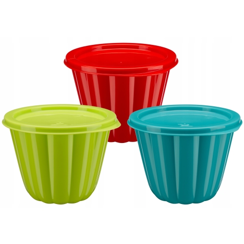 FOREMKI DO DESERÓW GALARETEK KOMPLET 3szt 200ml 7465