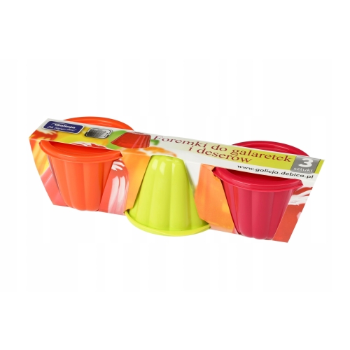 FOREMKI DO DESERÓW GALARETEK KOMPLET 3szt 200ml 7465
