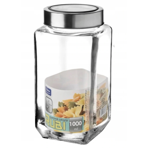 POJEMNIK SZKLANY RUBI GALICJA 1000ml 27007 szary