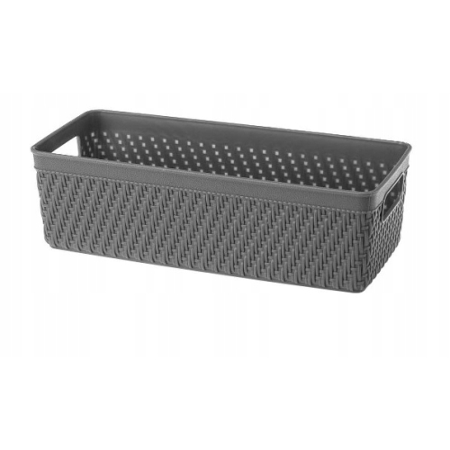 KOSZYK ORGANIZER LUIS 24x10,4x7,2cm 29647 szary ciemny