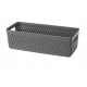 KOSZYK ORGANIZER LUIS 24x10,4x7,2cm 29647 szary ciemny