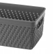 KOSZYK ORGANIZER LUIS 24x10,4x7,2cm 29647 szary ciemny