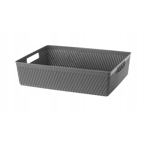 KOSZYK ORGANIZER LUIS 33,5x25x8,8cm 29653 szary ciemny