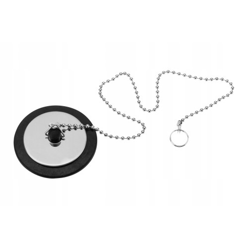 KOREK ZATYCZKA DO ZLEWU UMYWALKI PRACTICO CZARNY z łańcuszkiem 12007