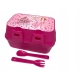 LUNCH BOX POJEMNIK ŚNIADANIOWY 4 KOMORY SZTUĆCE IML JOY 38748 wz2