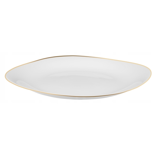TALERZ PŁYTKI OBIADOWY QUADRO GOLD 28cm 10843