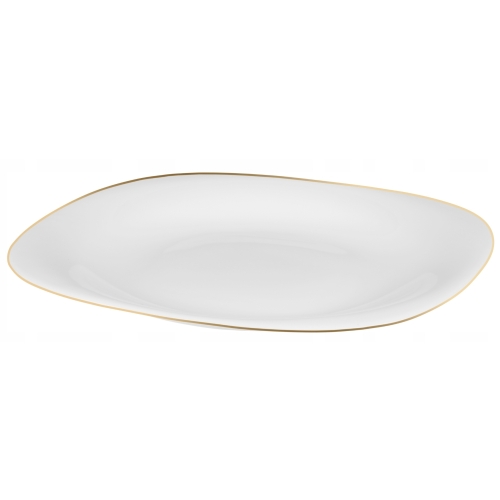 TALERZ PŁYTKI OBIADOWY QUADRO GOLD 28cm 10843