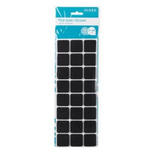 PODKŁADKI FILCOWE KWADRATOWE GALICJA 28x28mm 24szt 29935 czarne