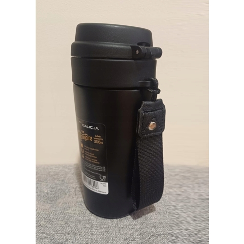 KUBEK TERMICZNY TERMOS BIDON MOUNTAINS 23089 350ml CZARNY