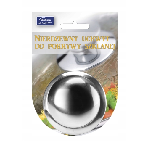 UCHWYT NIERDZEWNY DO POKRYWY SZKLANEJ GALICJA 6345 srebrny