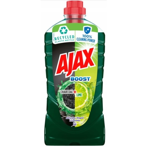 AJAX PŁYN BOOST WĘGIEL AKTYWNY I LIMONKA UNIWERSALNY 1l