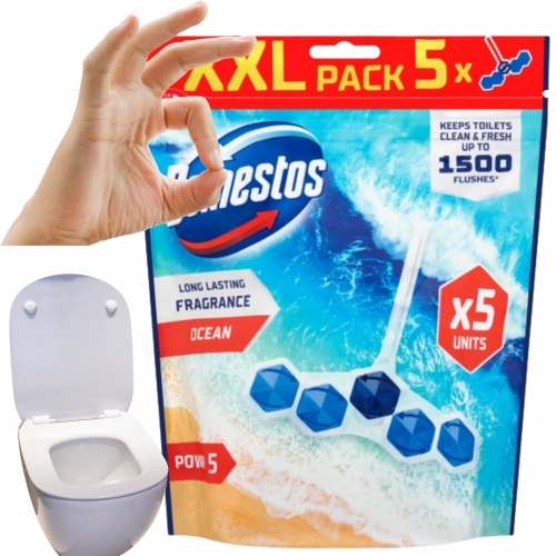 DOMESTOS AROMA LUX WC KOSZYK ZAWIESZKA OCEAN 5x50g