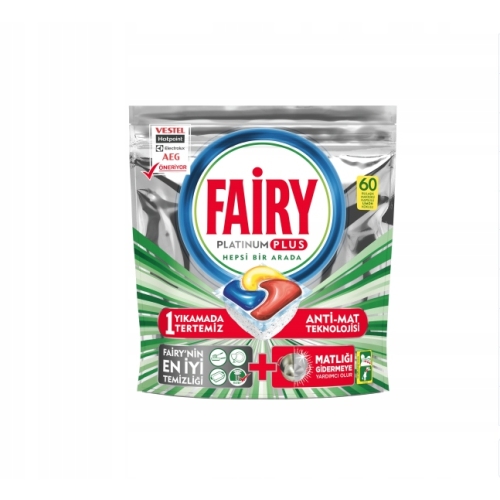 FAIRY PLATINUM PLUS COMPLETE KAPSUŁKI DO ZMYWARKI 60szt