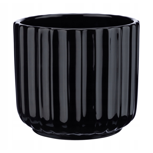 OSŁONKA DONICZKA CERAMICZNA GALICJA 12cm 26752 CZARNA