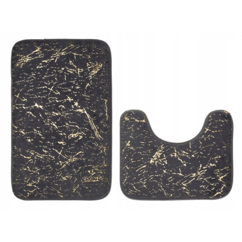 KOMPLET DYWANIKÓW ŁAZIENKOWYCH MARLENE GALICJA 2ELEMENTY 29046 szary ciemny