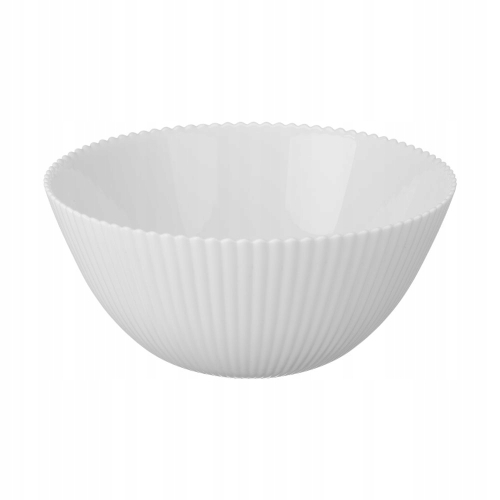 SALATERKA AURORA OKRĄGŁA SZKŁO RYFLOWANA GALICJA 15,2cm 37499 biała