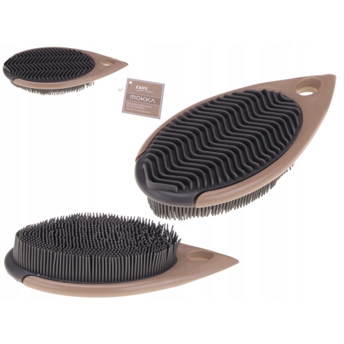 SZCZOTKA DO SZOROWANIA MOKKA SILIKONOWA RAVI 70248