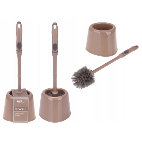 ZESTAW DO WC MOKKA SZCZOTKA I POJEMNIK RAVI 70243