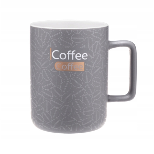 KUBEK DARK COFFEE PORCELANA RAVI 400ml 81495 wz1 szary