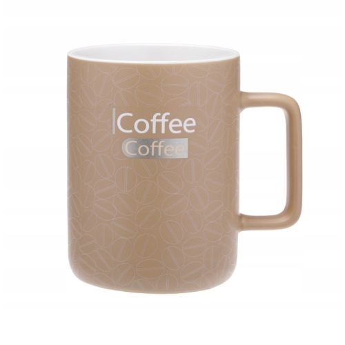 KUBEK DARK COFFEE PORCELANA RAVI 400ml 81495 wz3 beżowy