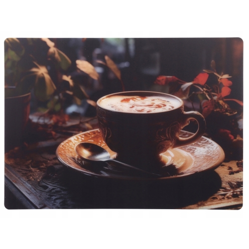 PODKŁADKA MATA DEKORACYJNA LUXE RAVI 44,5x32cm wz63 filiżanka kawy