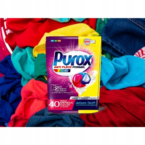 PUROX COLOR KAPSUŁKI DO PRANIA 40pr/40szt