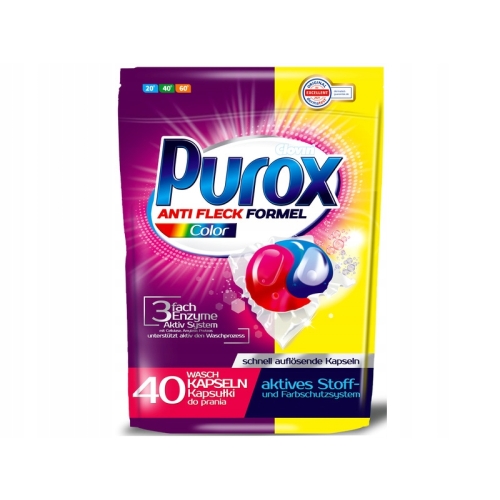PUROX COLOR KAPSUŁKI DO PRANIA 40pr/40szt