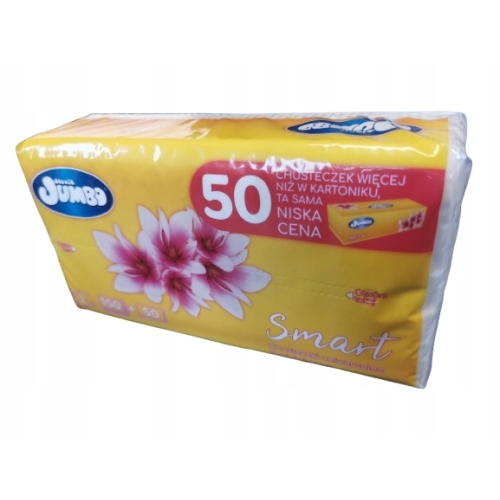 CHUSTECZKI HIGIENICZNE SŁONIK JUMBO WYCIĄGANE FOLIA 2warstwy/150+50szt.