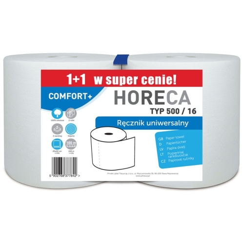 RĘCZNIK PAPIEROWY HORECA COMFORT+ CELULOZA 2w/100m 2szt