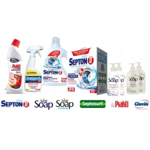 CLOVIN II SEPTON UNIWERSALNY PROSZEK DO PRANIA I DEZYNFEKCJI 20pr/2,3kg