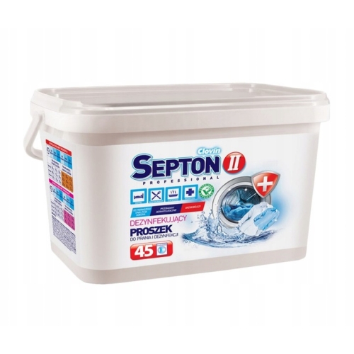 CLOVIN II SEPTON UNIWERSALNY PROSZEK DO PRANIA I DEZYNFEKCJI 45pr/5,175kg