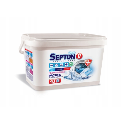 CLOVIN II SEPTON UNIWERSALNY PROSZEK DO PRANIA I DEZYNFEKCJI 45pr/5,175kg
