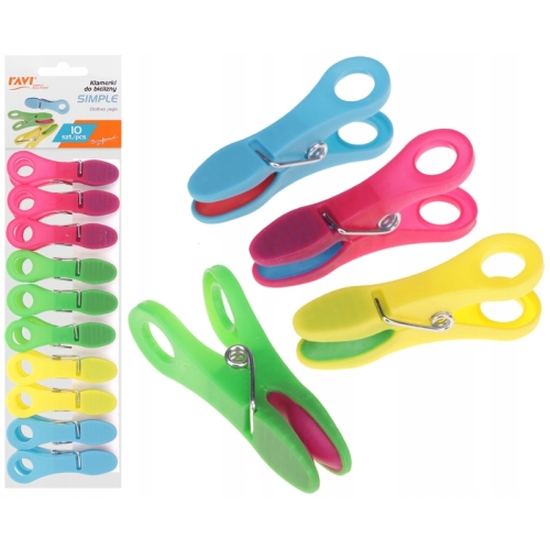 KLAMERKI SPINACZE DO BIELIZNY SIMPLE RAVI 10szt 01069