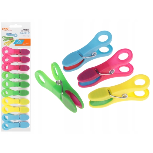 KLAMERKI SPINACZE DO BIELIZNY SIMPLE RAVI 10szt 01069